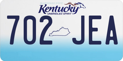 KY license plate 702JEA