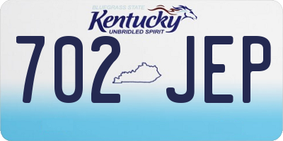 KY license plate 702JEP
