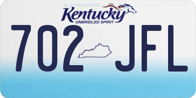 KY license plate 702JFL