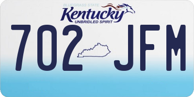 KY license plate 702JFM