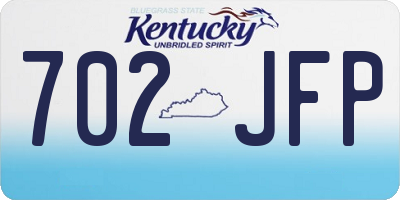 KY license plate 702JFP
