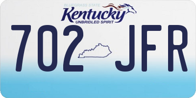 KY license plate 702JFR