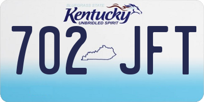 KY license plate 702JFT