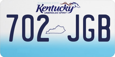 KY license plate 702JGB