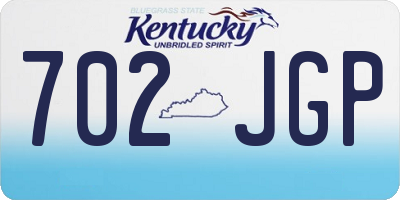 KY license plate 702JGP