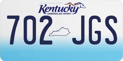 KY license plate 702JGS