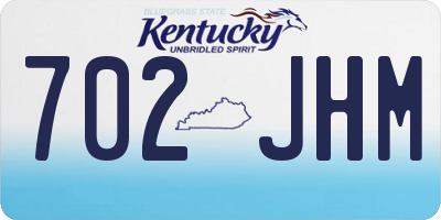 KY license plate 702JHM