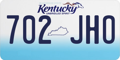 KY license plate 702JHO
