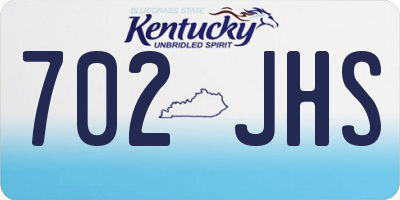 KY license plate 702JHS