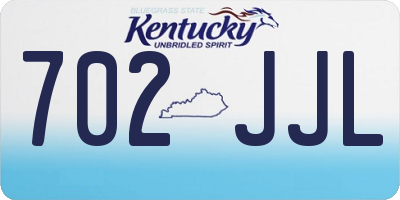 KY license plate 702JJL