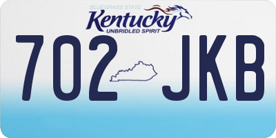 KY license plate 702JKB