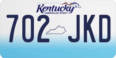KY license plate 702JKD