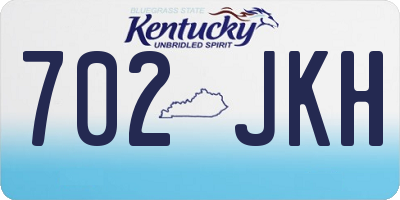 KY license plate 702JKH