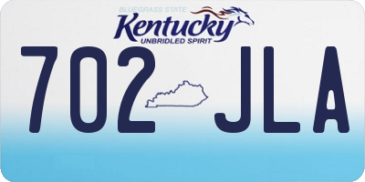 KY license plate 702JLA