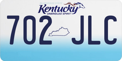 KY license plate 702JLC
