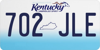 KY license plate 702JLE