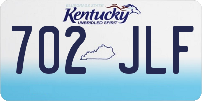 KY license plate 702JLF
