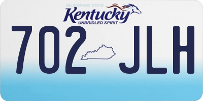 KY license plate 702JLH
