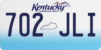 KY license plate 702JLI