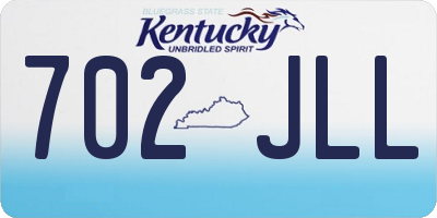 KY license plate 702JLL