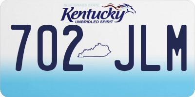 KY license plate 702JLM