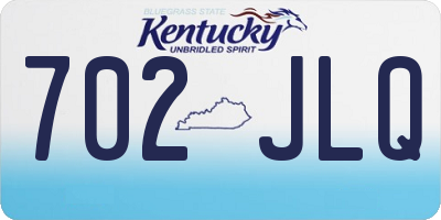 KY license plate 702JLQ