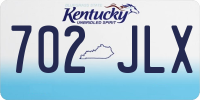 KY license plate 702JLX
