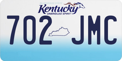 KY license plate 702JMC