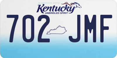 KY license plate 702JMF