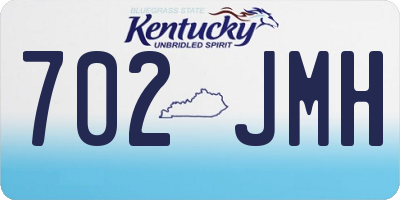KY license plate 702JMH
