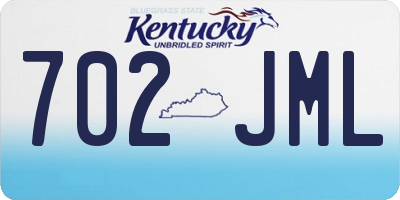 KY license plate 702JML