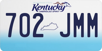 KY license plate 702JMM