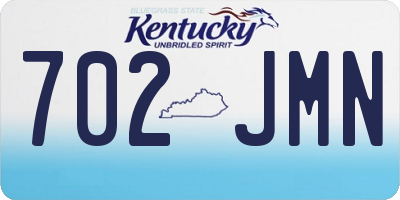 KY license plate 702JMN