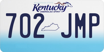 KY license plate 702JMP