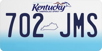 KY license plate 702JMS