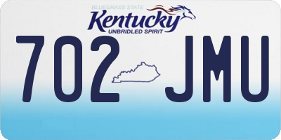 KY license plate 702JMU