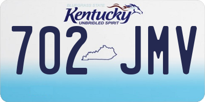 KY license plate 702JMV