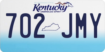 KY license plate 702JMY