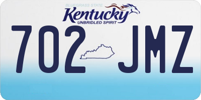 KY license plate 702JMZ