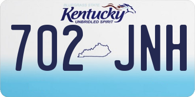 KY license plate 702JNH