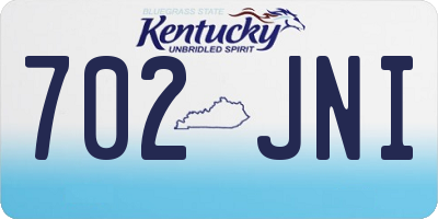 KY license plate 702JNI