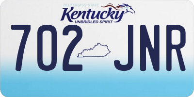 KY license plate 702JNR