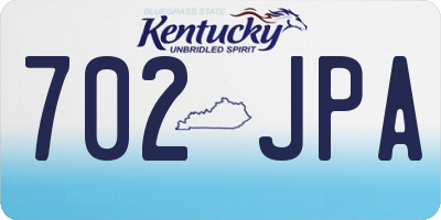 KY license plate 702JPA