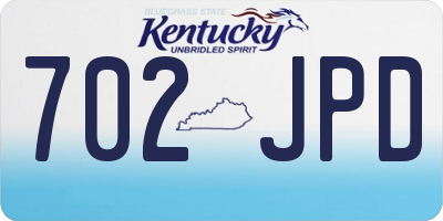 KY license plate 702JPD