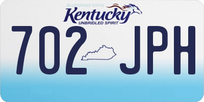 KY license plate 702JPH