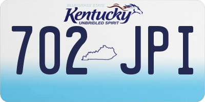 KY license plate 702JPI