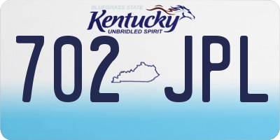 KY license plate 702JPL