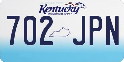 KY license plate 702JPN