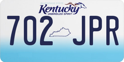 KY license plate 702JPR