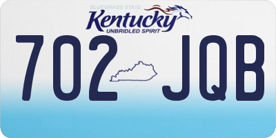 KY license plate 702JQB